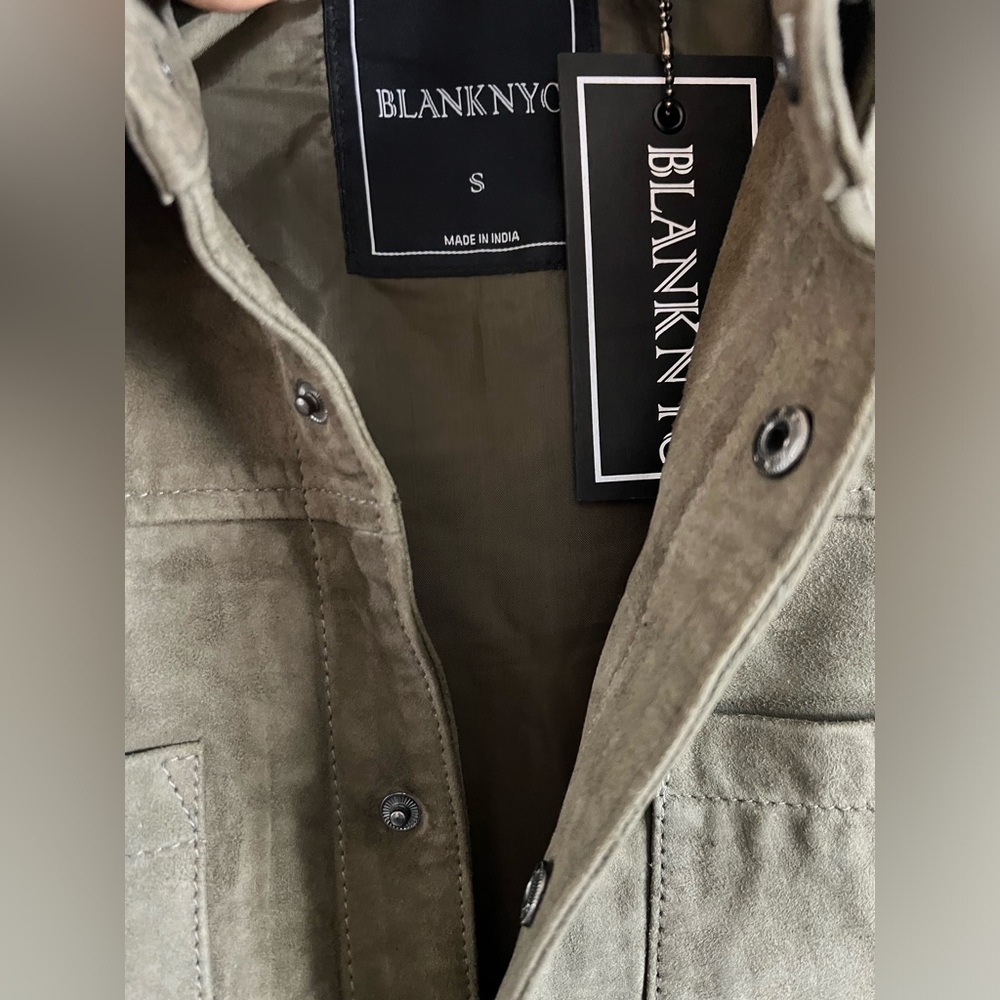💚 Sophisticated Blank NYC Men’s Goatskin Leather Shirt Jacket 💚 - Picture 8 of 12